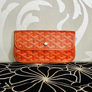 Authentic Goyard Saint Louis Orange Pouch